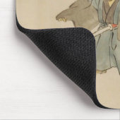 Vintager Big-Headed-Yokai-Schwertjäger Mousepad (Ecke)