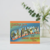 Vintager Big Letter Chattanooga Tennessee Postkarte (Stehend Vorderseite)