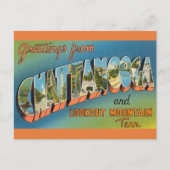 Vintager Big Letter Chattanooga Tennessee Postkarte (Vorderseite)