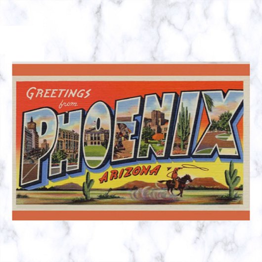 Vintager Big Letter Phoenix Arizona Postkarte