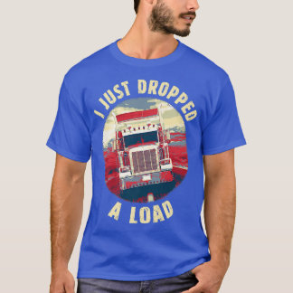 Vintager Big Rig Semi Trailer Truck Driver Funny T T-Shirt
