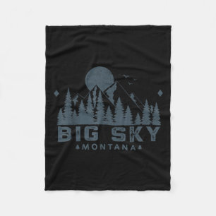 Vintager Big Sky Montana Berg Skigebiet Lugano Fleecedecke
