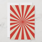 Vintager Big Top Circus Tiere Karneval Geburtstag Einladung (Rückseite)