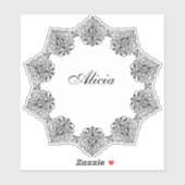 Vintager Bildlaufrahmen Aufkleber (Blatt)