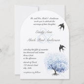 Vintager Bird aus dem Herzen Einladung (Vorderseite)