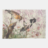 Vintager Bird Ephemera Entdeckungsreise Geschirrtuch (Horizontal)