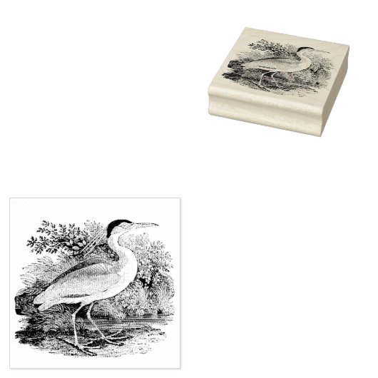 Vintager Bird Gummistempel (Stempel)