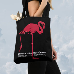 Vintager Bird Pink Flamingo im Münchner Zoo Tasche