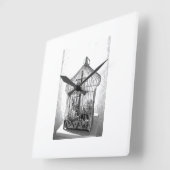 VINTAGER BIRDCADWALL QUADRATISCHE WANDUHR (Winkel)