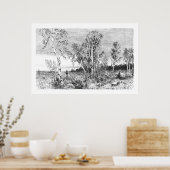 Vintager Birkenbaum 1800er Jahre alt Poster (Küche)