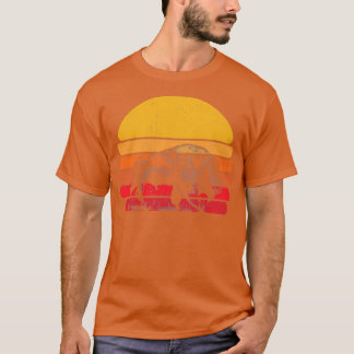 Vintager Bison-Jäger Retro 2 T-Shirt