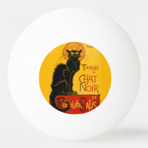 Vintager Black Cat Art Nouveau Chat Noir Steinlen Tischtennisball
