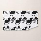 Vintager Black Cat-Stil Badhandtuch Set (Handtuch)