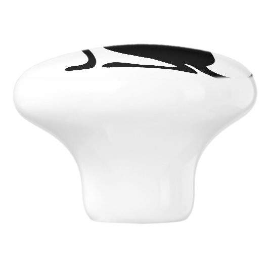 Vintager Black Cat-Stil Keramikknauf (Seitenansicht)