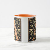 Vintager Black & Gold Letter 'A' - Tasse (Zentrum)