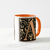 Vintager Black & Gold Letter 'A' - Tasse (VorderseiteRechts)