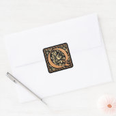 Vintager Black & Gold Letter "Q" - Aufkleber (Umschlag)