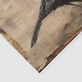 Vintager Blackbird-Entcoupage Gothic Blackbird Seidenpapier (Ausschnitt)