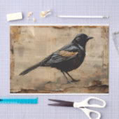 Vintager Blackbird-Entcoupage Gothic Blackbird Seidenpapier (Handwerk)