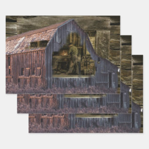 Vintager Blacksmith-Shop Welcher Geschenkpapier Set