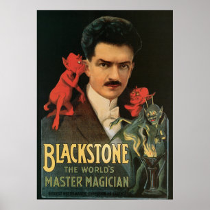 Vintager Blackstone Der Magier der Welt Poster