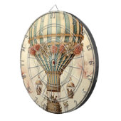 Vintager Bläserblauer Streifen Heißluftballon Dartscheibe (Vorderseite rechts)