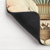 Vintager Bläserblauer Streifen Heißluftballon Mousepad (Ecke)