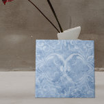 Vintager blau gestörter weißgetünchter Marmorausbl Fliese<br><div class="desc">Vintage blaue Kachel in gekalktem Marmor mit dekorativer Kachel.</div>