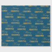 "VINTAGER BLAU & GOLD" GESCHENKPAPIER (Flach)