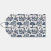 Vintager Blaue Creme Land Lebenslauf Geburtstag Geschenkanhänger (Rückseite Horizontal)