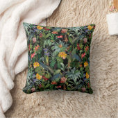 Vintager Blaue Herde Tropischer Dschungel Muster s Kissen (Decke)