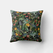 Vintager Blaue Herde Tropischer Dschungel Muster s Kissen (Rückseite)