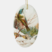 Vintager Blaue Vogel Keramikornament (Rechts)