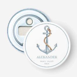 Vintager blauer Anker mit Personalisiertem Seil Flaschenöffner