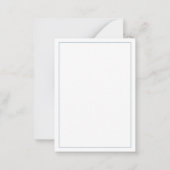 Vintager blauer Anker mit Personalisiertem Seil Mitteilungskarte (Rückseite)