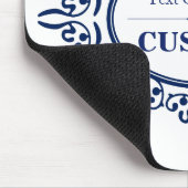 Vintager blauer Aufkleber 3 Mousepad (Ecke)