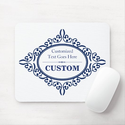 Vintager blauer Aufkleber 3 Mousepad (Mit Mouse)