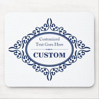 Vintager blauer Aufkleber 3 Mousepad