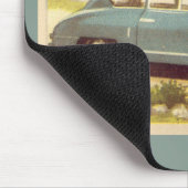 Vintager blauer Auto-Druck Mousepad (Ecke)