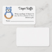 Vintager Blauer Bärenreißring Begleitkarte (Vorne/Hinten)