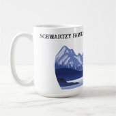 Vintager Blauer Berg Sonnenuntergang Kaffeetasse (Links)