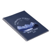 Vintager Blauer Berg Sonnenuntergang Notizblock (Rechte Seite)