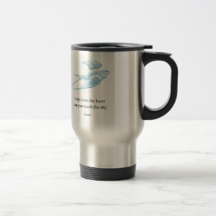 Vintager Blauer Bird Reisebecher