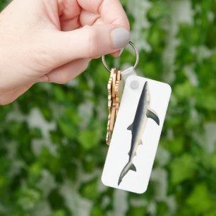 Vintager Blauer Hai, Leben im aquatischen Ozean Schlüsselanhänger