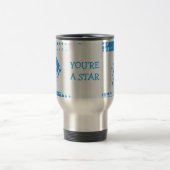 Vintager blauer Halbstar Reisebecher (Mittel)