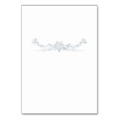 Vintager blauer Hochzeitsrahmen Tischnummer (Rückseite)