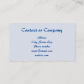 Vintager blauer Holzrahmen Visitenkarte (Rückseite)