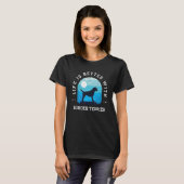 Vintager blauer Hund Mama Da T-Shirt (Vorne ganz)