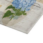 Vintager blauer Hydrangea-französisches Schneidebrett (Ecke)