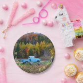 Vintager blauer LKW-alles Gute zum Geburtstag Pappteller (Party)